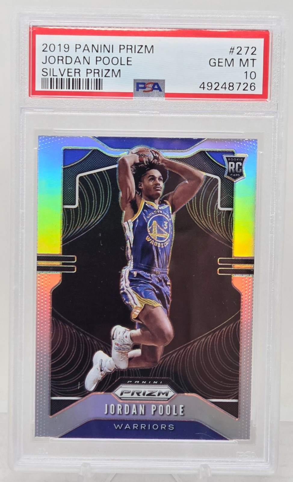 2019 Prizm JODAN POOLE Silver Refractor Rookie Card PSA 10 Gem Mint