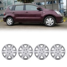 14 Inch Hubcaps Wheel Covers Silver Universal Abs Clip On Set 4 For Steel Wheels 14 Inch Hubcaps Wheel Covers Silver Universal Abs Clip On Set 4 For Steel Wheels