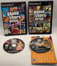 Grand Theft Auto Vice City San Andreas w/ Map  PS2  PlayStation 2 Sony Tested