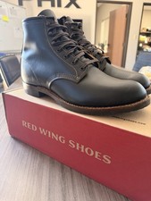 Red Wing 9060 Flatbox Beckman Boots Black, Klondike Size US 8.5D