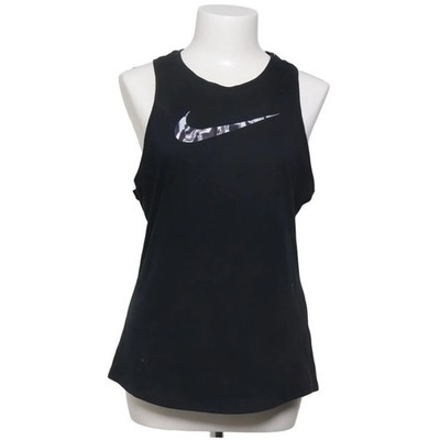 Nike, Tanktop, Größe: M, Dri-Fit, Schwarz, Baumwolle/Polyester, Print #tIh