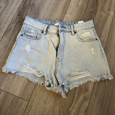PacSun Women s Light Wash Distressed Cutoff Denim Shorts 5-Pocket Size 25