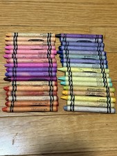 Vtg 34 Crayola Crayons Retired Discontinued Colors Dandelion, Timberwolf, Orch