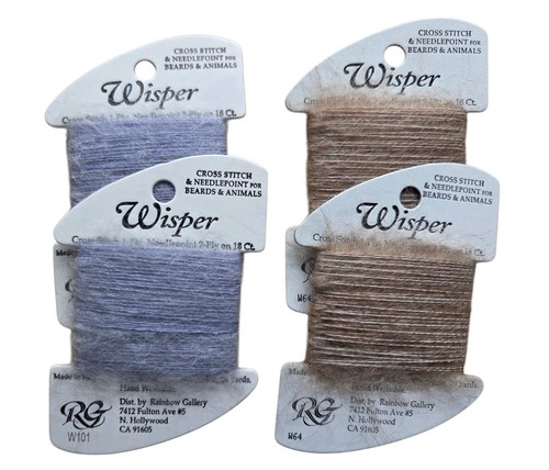 Rainbow Gallery Wisper Kid Mohair Lot of 10 Needlework Fuzzy Thread 20 Yards - Picture 3 of 3