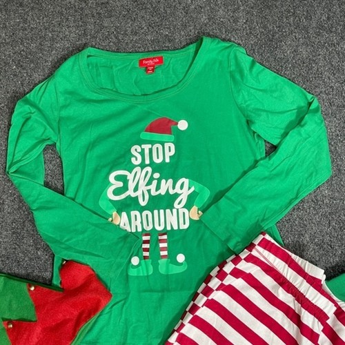 *Christmas Elf Sleepwear Pajamas with hat Sz XS - Picture 6 of 12