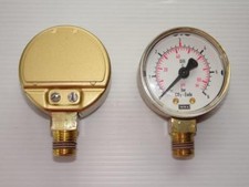  Manometer CO2- 0 bis 6 bar Metall 1/4 Zoll Druckanzeige Wika Anzeige Zapfanlage