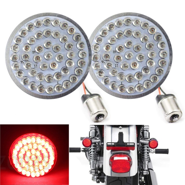 Pair 2" Bullet Style Harley Davidson LED Brake Lights 1156 Bulb eBay