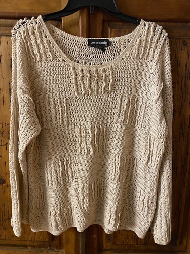 Pierre Cardin, elfenbein, Seidenmischung Pull Over Pullover, beige, Gr. L
