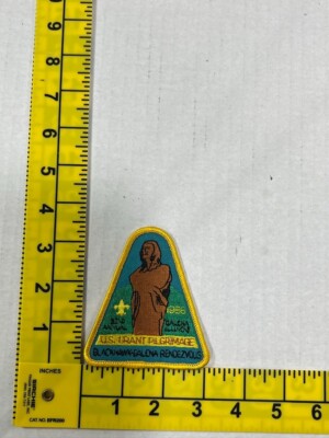 1986 US GRANT PILGRIMAGE Boy Scout Rendezvous Patch Galena Blackhawk Council