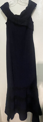 Lauren Ralph Lauren Women's Jersey Lace Trim Dress Gown Size 10 Preowned |  eBay