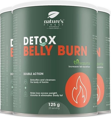 3x Nature's Finest Detox Belly Burn - Entgiftung, Abnehmen und Fettverbrennung