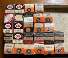 26 Vintage GE Westinghouse CBS Standard Sylvania Vacuum Tube Lot NOS NEW