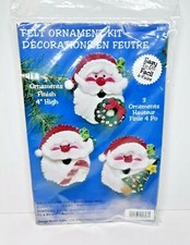 Design Works 8323 SANTA'S ORNAMENTS Moon Star Felt Sequin Christmas Ornament Kit