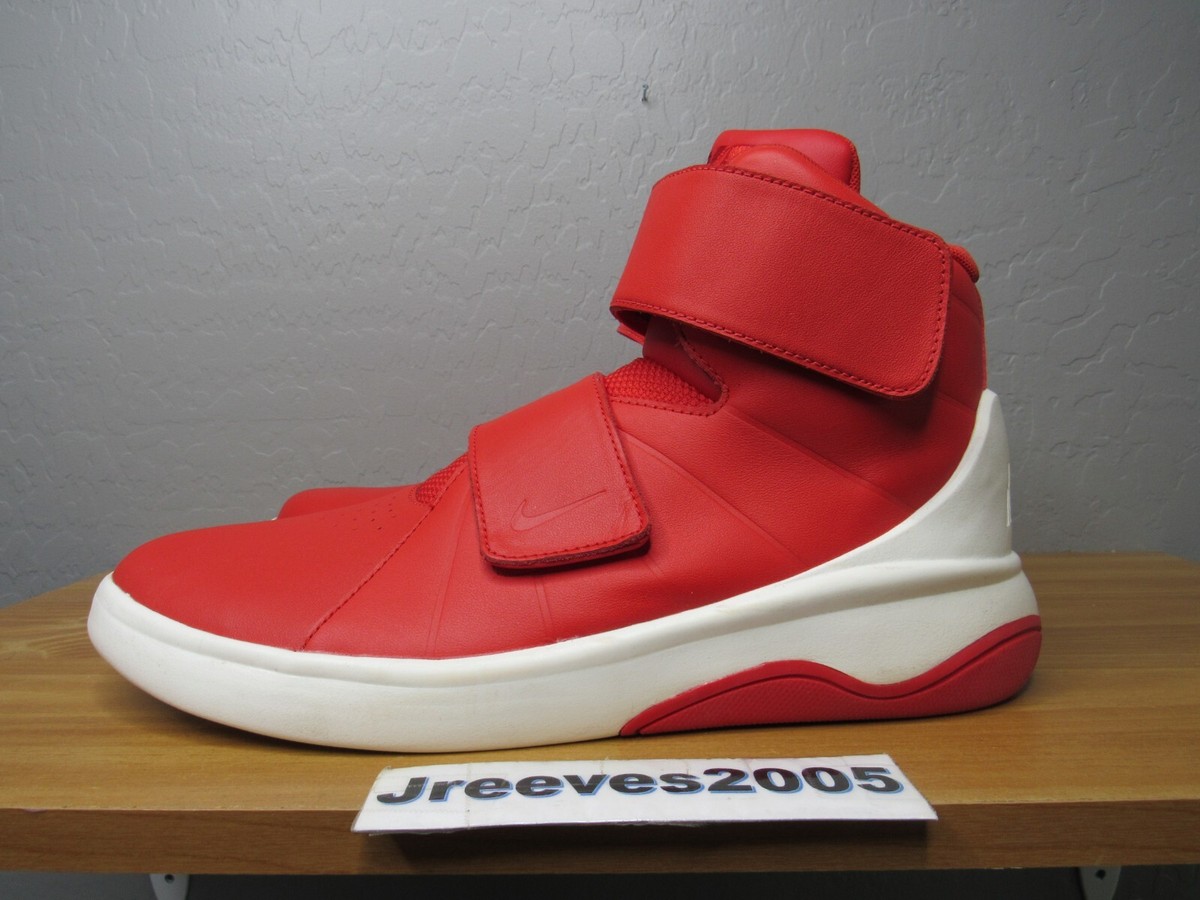 Nike Marxman Mens Hi Top Trainers Sneakers University Red White Size 10.5 EUC Nike Marxman University Red Hi-Top Red Leather Sneakers Size  main image 3