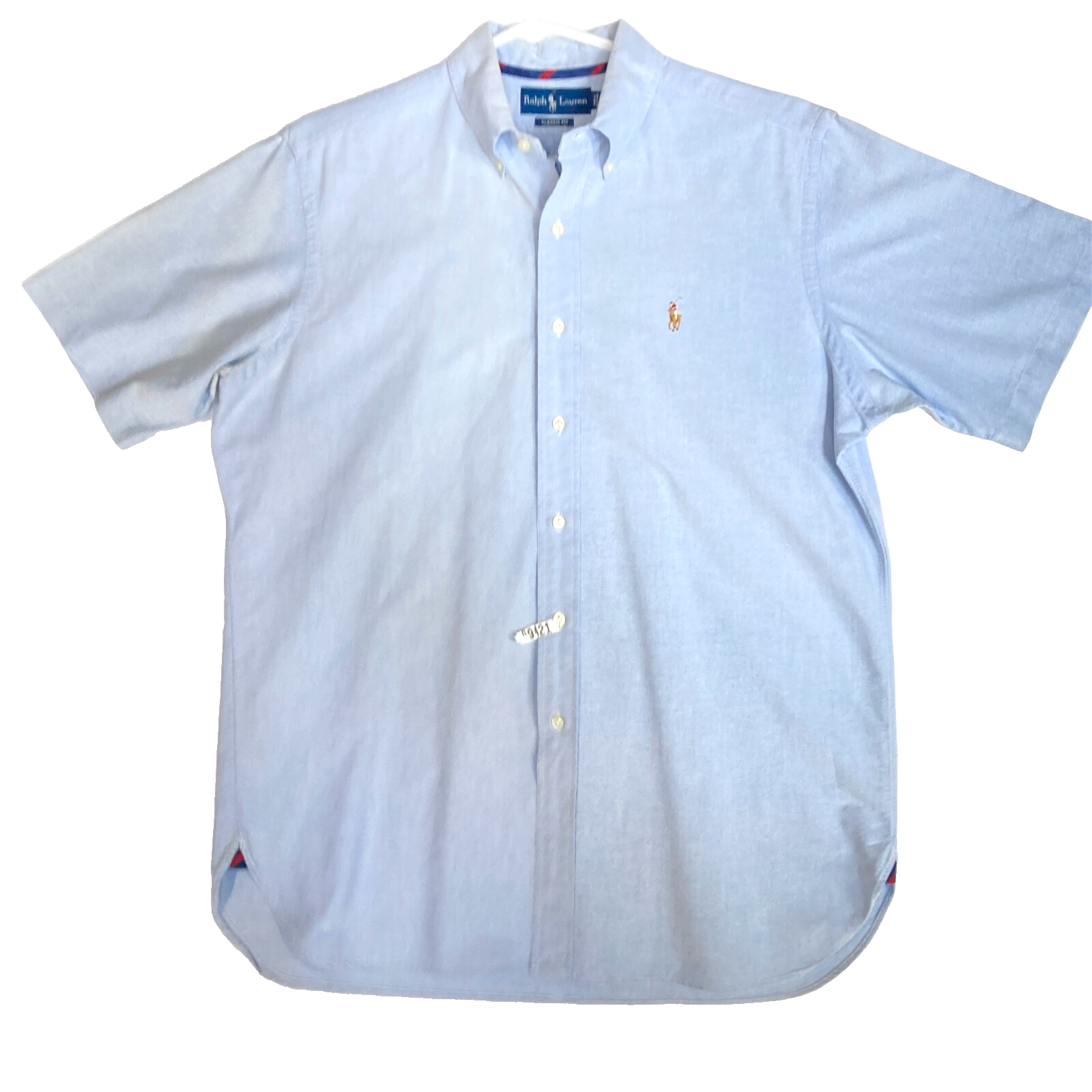 Camicia Ralph Lauren vintage uomo L vestibilità classica abbottonata sole sbiancata carne pony
