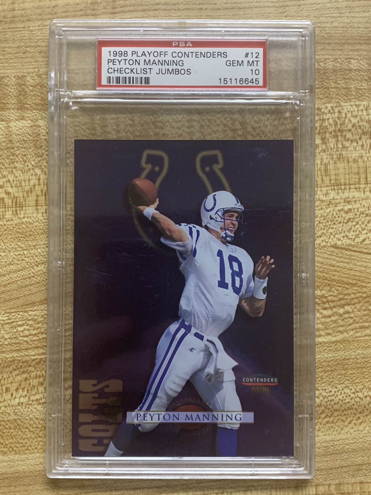 Peyton Manning Playoff Contenders Checklist Jumbos #12 Base