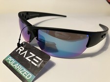 RAZE Eyewear Sunglasses Checkmate Polarized Black Mirrored Smoke Lens 34141
