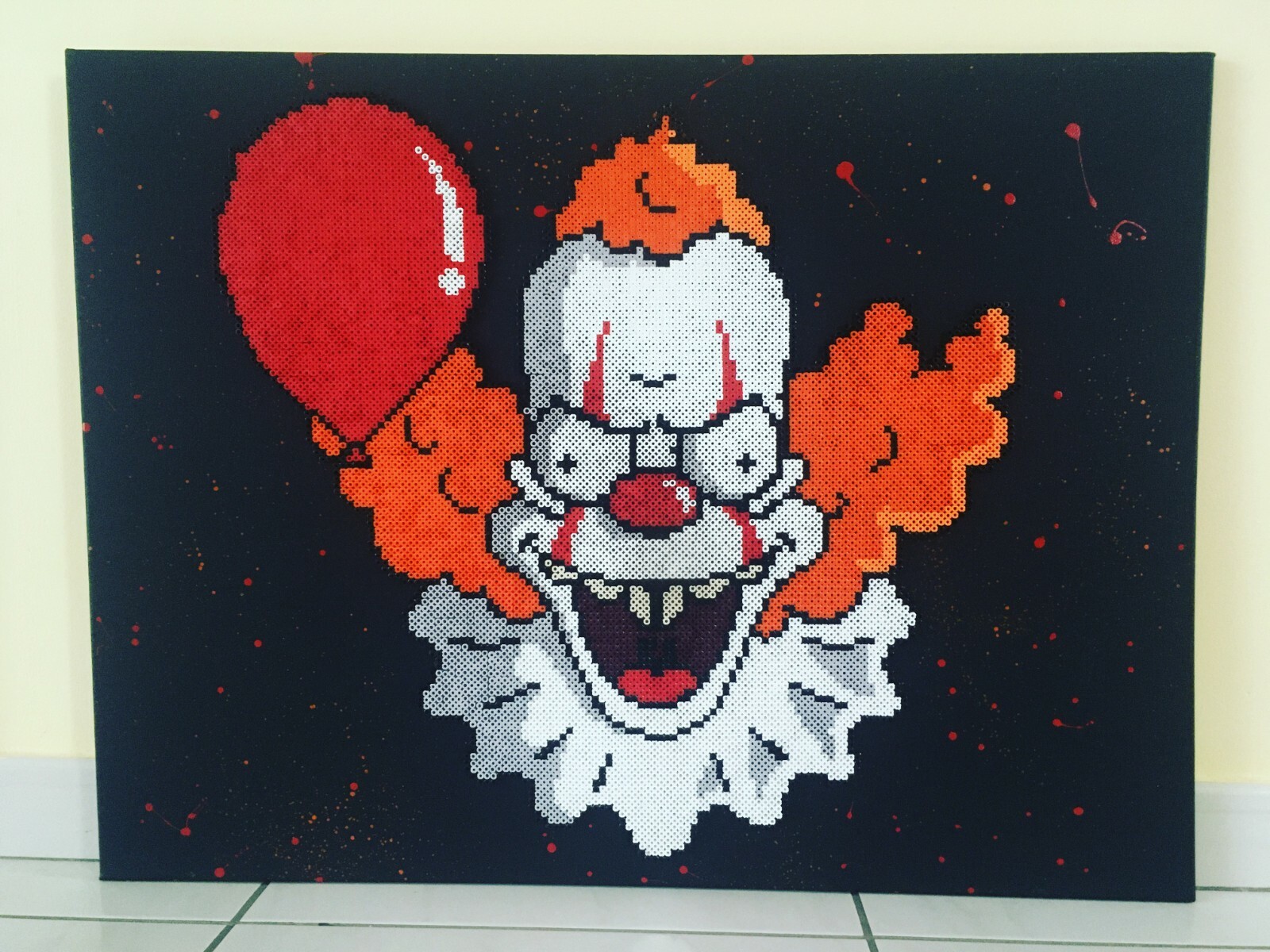 Tableau Krusty Pennywise perles à repasser pour remplacer les posters ternes
