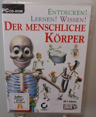 Der menschliche Körper PC Software CD-ROM Entdecken Lernen Wissen ab 7 Jahre T5A