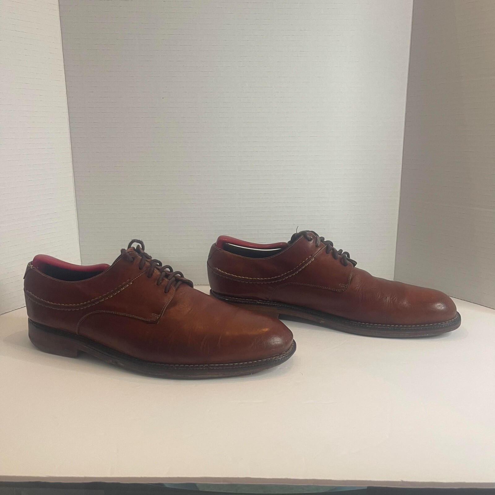 SAOLA Scarpe eleganti da uomo Cole Haan derby in pelle marrone cognac taglia 9 5 M