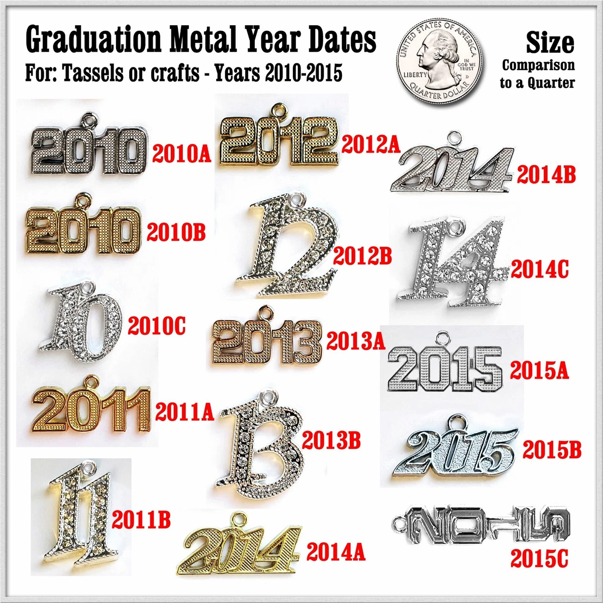 Year charms for best sale tassels