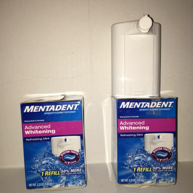 Mentadent Toothpaste 1 Refill Refreshing MINT Advanced Whitening for