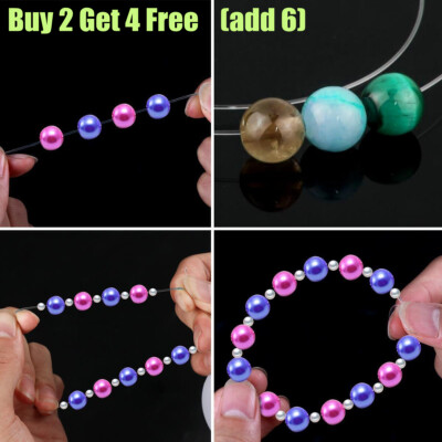 Stark Elastisch Faden Perlen Seil Armband Kordel für Schmuck Kristall Elastisch UK