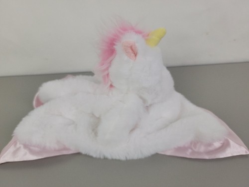 Cloud Island Unicorn Lovey Baby Security Blanket White Pink Satin - Picture 10 of 10