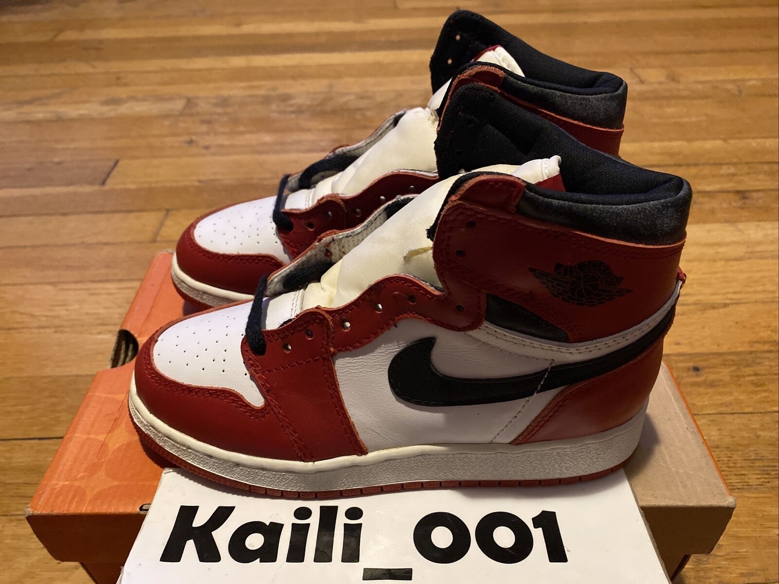 Nike Air Jordan 1 OG Retro BG 1994 Size 3.5y Chicago Bred Youth 94 A | eBay