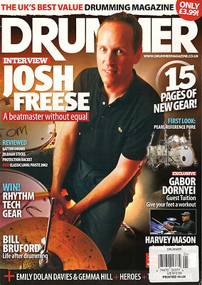 DRUMMER UK #99 January 2012 JOSH FREESE Harvey Mason Bill Bruford Gabor Dornyei