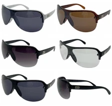 NEW Womens Mens Wrap Rimless Designer Fashion Sunglasses Oval Retro Shades(#336)