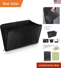 Stylish 3-Pocket A4 Document Protector - Fire & Water Resistant Filing Solution