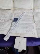 Antyczny pergamin datowany 02 października 1795 Ostatnia wola i testament Waltham Krzyż Ab