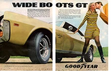 1968 AMC JAVELIN SST  ~  ORIGINAL 2-PAGE GOODYEAR AD 