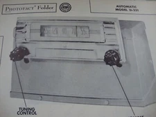 Original Sams Photofact Manual AUTOMATIC D-251 (174)