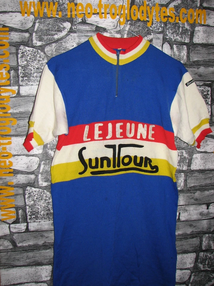 #Vintage Cycling Jersey shirt Maglia Ciclismo bici Lejeune Suntour  '70s Eroica - Photo 1/1
