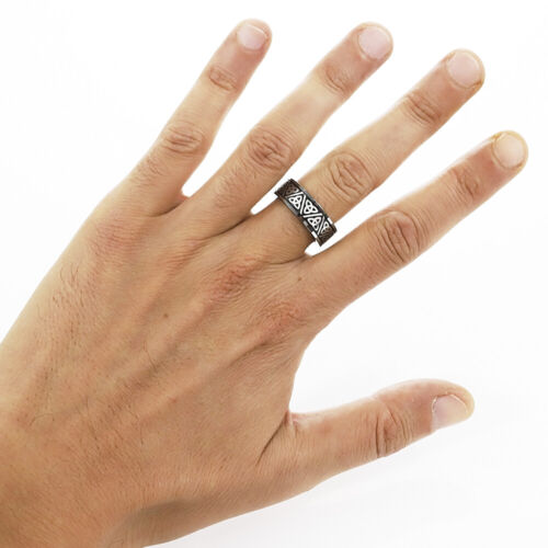 Wolframhartmetall Hochzeitsband Ring keltisch Triquetra Dreieinigkeitsknoten 8 mm kostenlose gravur - Bild 7 von 10