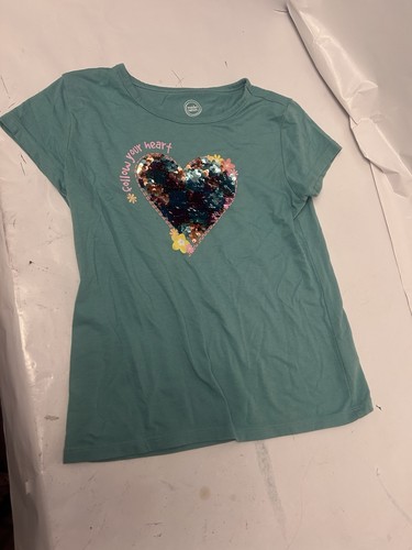 Wonder Nation blau/grün Medium 7-8 Follow your heart Shirt