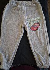 Disney Cars Lightning McQueen Boys Gray Fleece 2pc Set 2T Sweatshirt/Pants