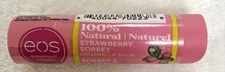 EOS Strawberry Sorbet 100% Natural Organic Shea Lip Balm Smooth Crack 0.14 Oz 