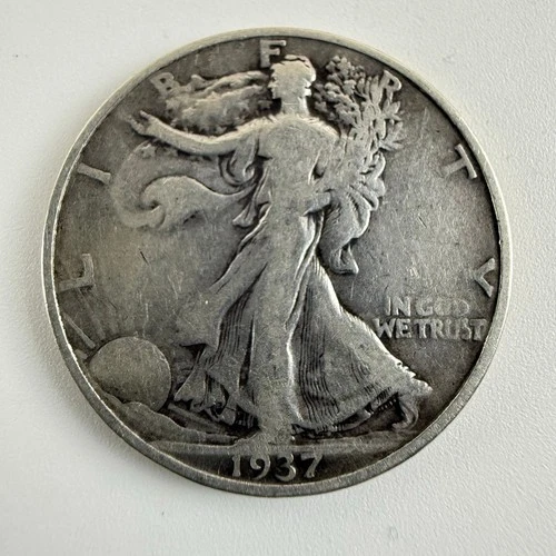 1937-S Walking Liberty Half Dollar 90% Silver F Fine