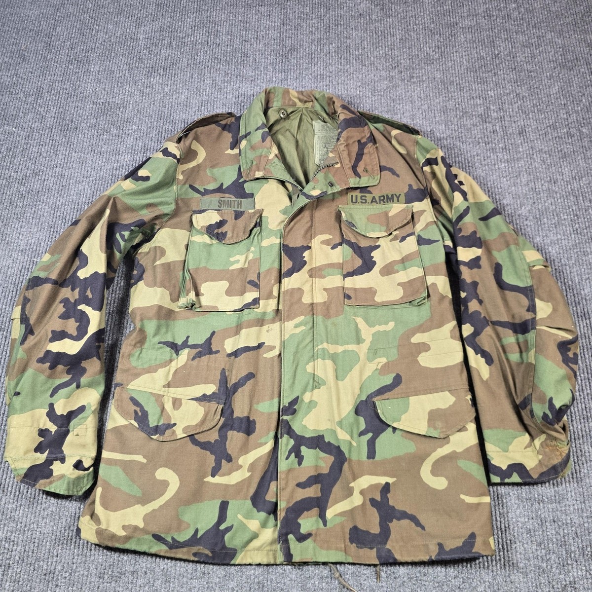 US Army M-65 Field Jacket Mens Large Long Woodland Camo US Army M-65 Field Jacket Mens Large Long Woodland Camo