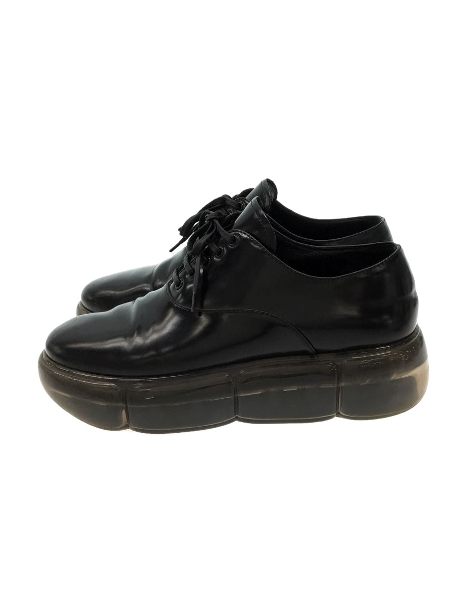 Prada Black Leather Dress Shoes Size 36 with Clear Sole