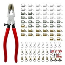 81PCS Key Fob Hardware Set - 50PCS 1 Inch Lanyard Keychain Hardware - 30PCS