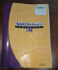 Saxon 8/7 Textbook And Solutions Manual Homes...