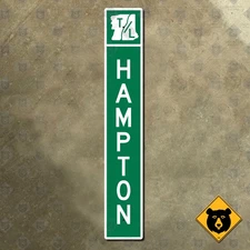 Hampton New Hampshire town line city limit boundary sign 2010 8x48