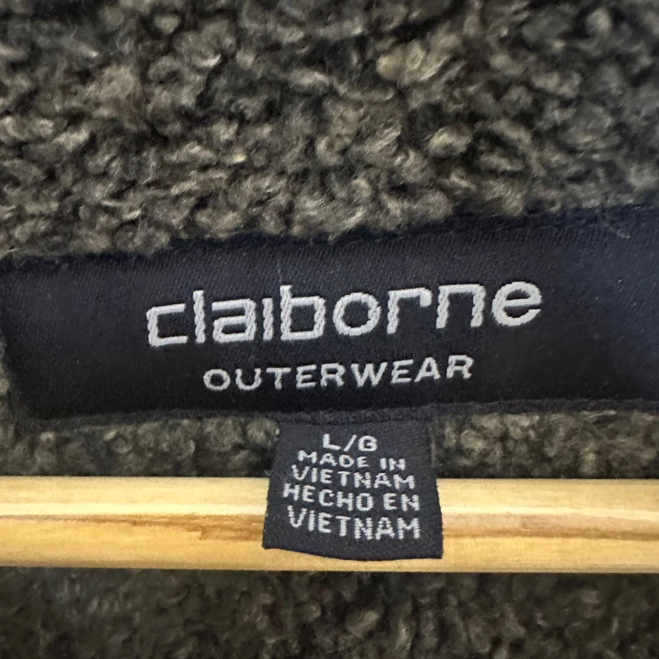Claiborne Outerwear Imitación Gamuza Sherpa Vellón Forrado Abrigo Chaqueta Hombres L Marrón Gorp Foto 4 de 4