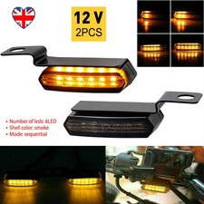 2PCS Motorcycle Amber LED Turn Signal Flowing Indicator Light For Honda Honda