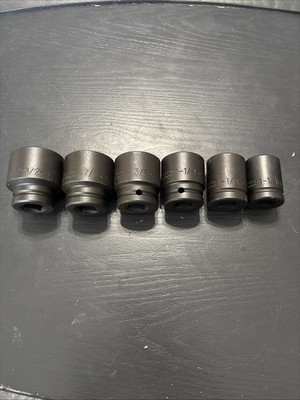 PROTO PROFESSIONAL IMPACT SOCKETS 1-1/2, 1-7/16, 1-3/8, 1-1/4, 1-1/8, 1-1/16