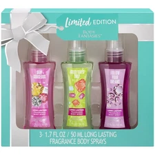 Body Fantasies Body Spray Gift Set, Limited Edition Scents, 3 Piece